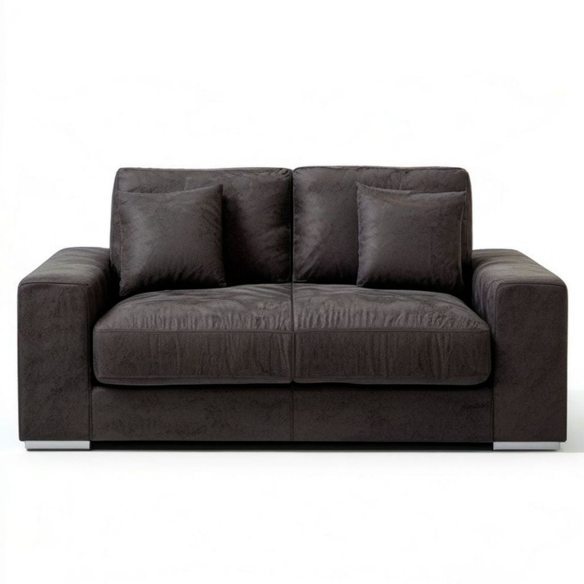 Dwuosobowa sofa tapicerowana 160 x 90 x 85 cm ciemnoszara