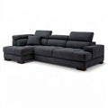 Ciemnoszara sofa narożna z lewostronnym szezlongiem 280 × 170 × 92 cm